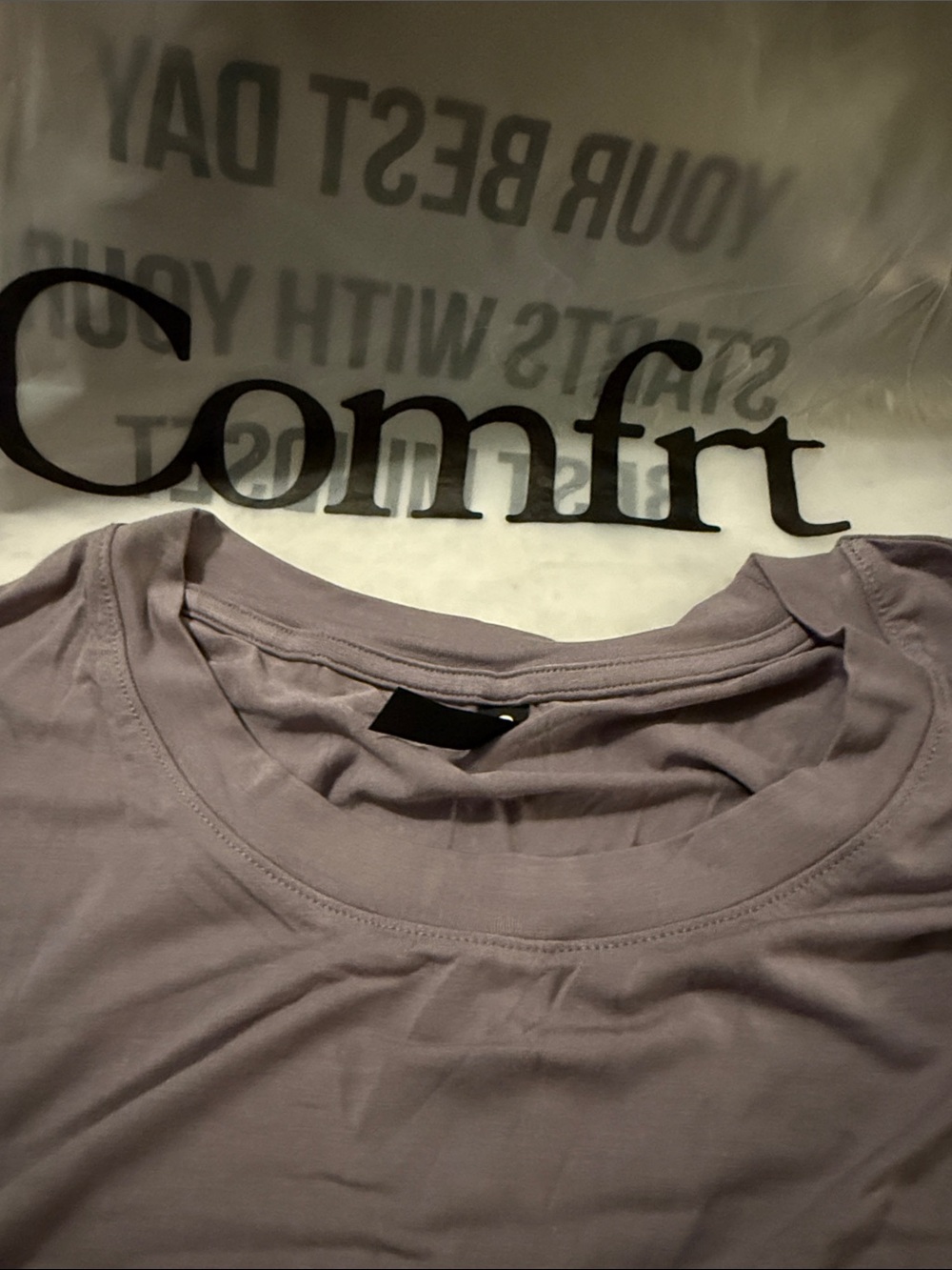 Relaxed Crewneck Short Sleeve Tee in Lavender Grey